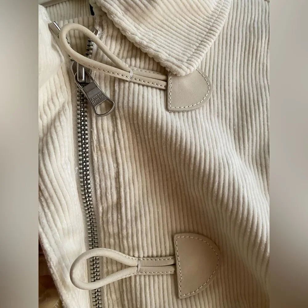 Vintage Ralph Lauren Jacket Rare womens corduroy Ivory Horn Buttons Sz L NWT - Picture 14 of 16